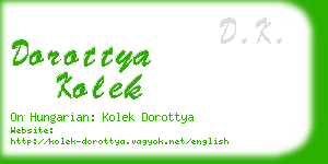 dorottya kolek business card